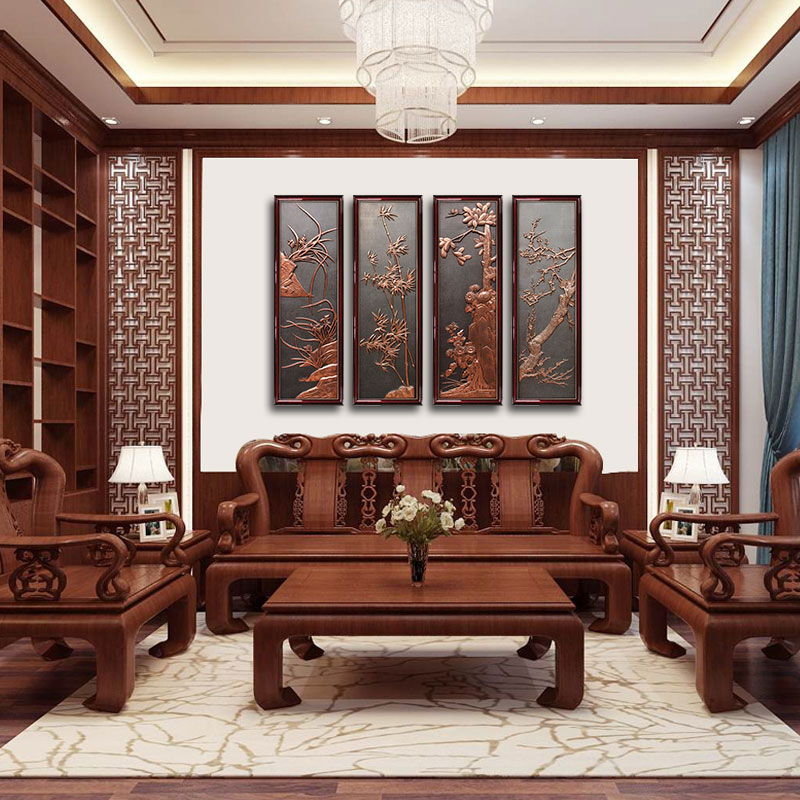 sử dụng họa tiết hoa lá trong thiết kế nội thất biệt thự theo phong cách Indochine