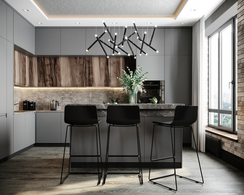 Tạo cảm giác đầm ấm với tông màu xám đậm